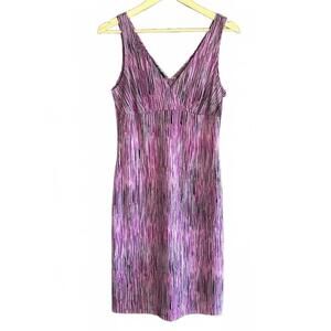 FLP Womens Dress Medium Purple Bodycon Sleeveless Midi Y2K